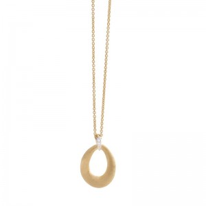 Gold And Diamond Lucia Collection Loop Pendant Necklace