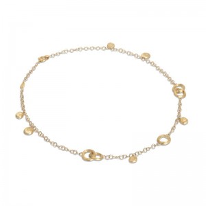 Gold And Japiur Circle Station Necklace