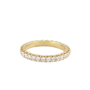 Gold And Diamond Eternity Band Ring