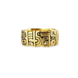 Gold Numbers Band Ring