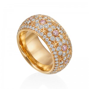 Gold And Diamond Band Ring