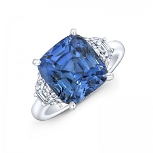Platinum And Sapphire Diamond Ring