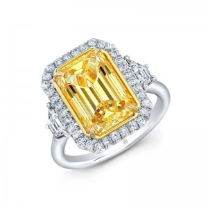 Platinum And Yellow Diamond Ring