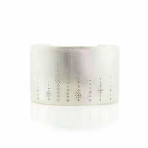 Sterling Silver and Diamond Shooting Star Cuff Bracelet