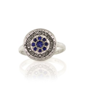 Sterling Silver and Sapphire Memories Ring