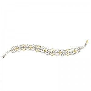 Gold and Silver Diamond Summer Nights Flexible Bracelet