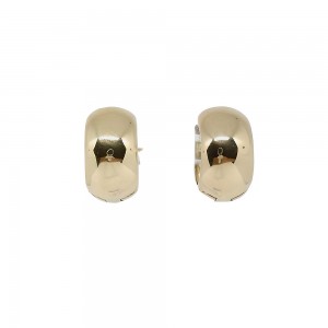 Gold Wide Huggie Hoop Earrings
