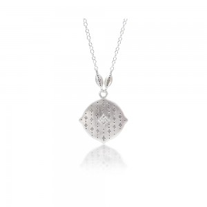 Silver and Diamond Sky Pendant Necklace