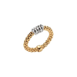 Gold Flex Prima Ring With Diamonds