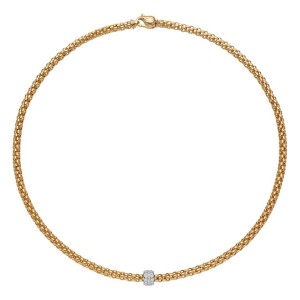 Gold And Diamond Solo Necklace