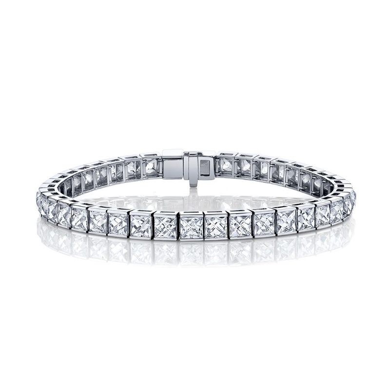 https://www.tinyjewelbox.com/upload/product/Platinum And Square French Cut Diamond Bracelet