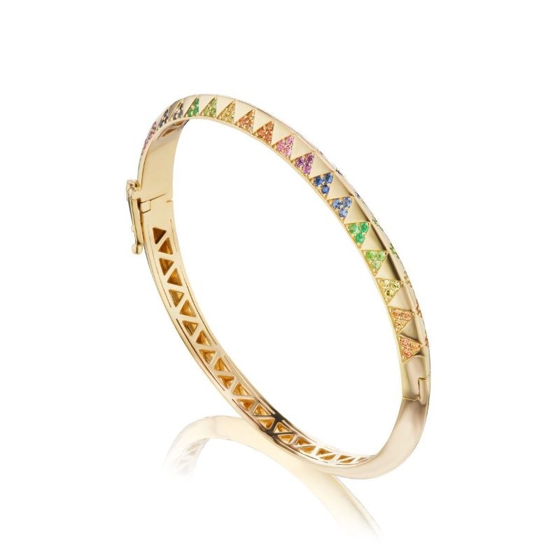 https://www.tinyjewelbox.com/upload/product/Gold And Black Rhodium Rainbow Gemstone Skinny Talisman Bangle Bracelet