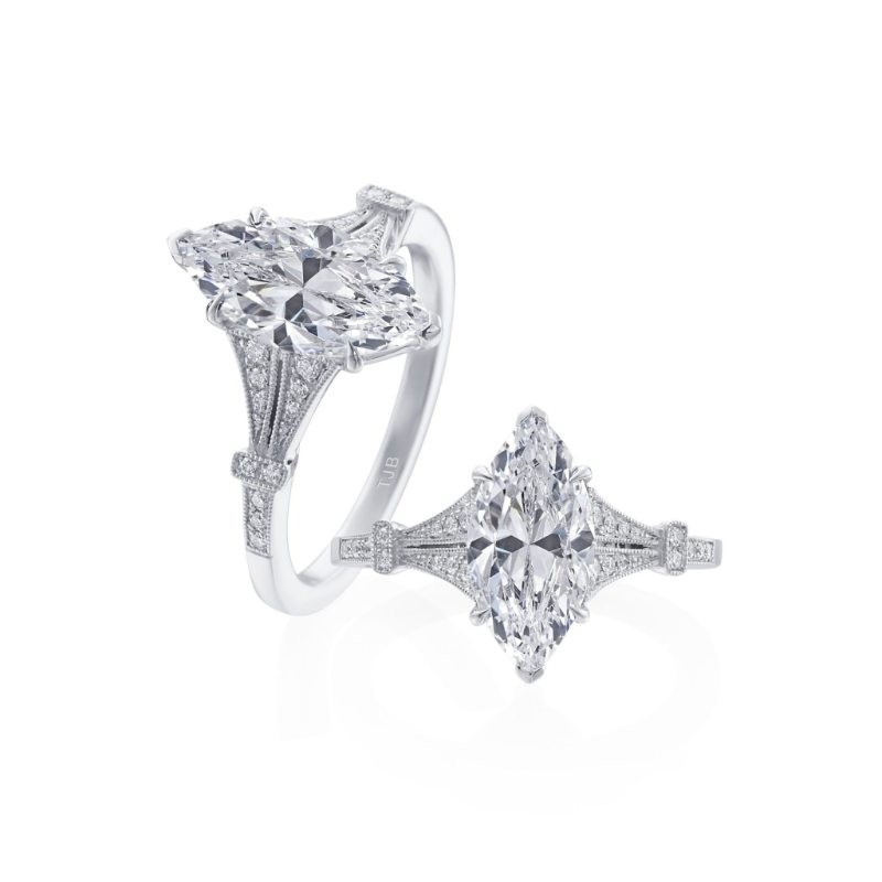 https://www.tinyjewelbox.com/upload/product/Roslyn Collection Platinum Marquis Pave-Set Split Shank Trellis Engagement Ring Mounting
