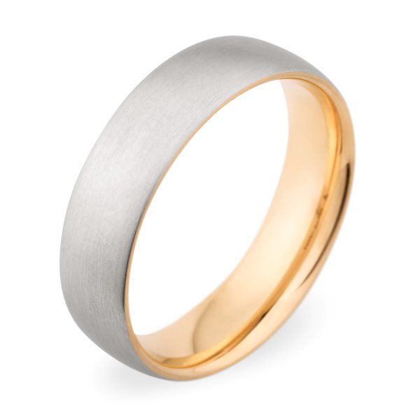 Platinum And Rose Gold Men'S Band